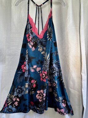 Secret Treasures Tropical Floral Knit Chemise Night Gown 4X